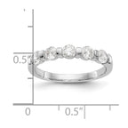 14K White Gold 5-Stone Channel-set 3/4 carat Complete Round Diamond Band