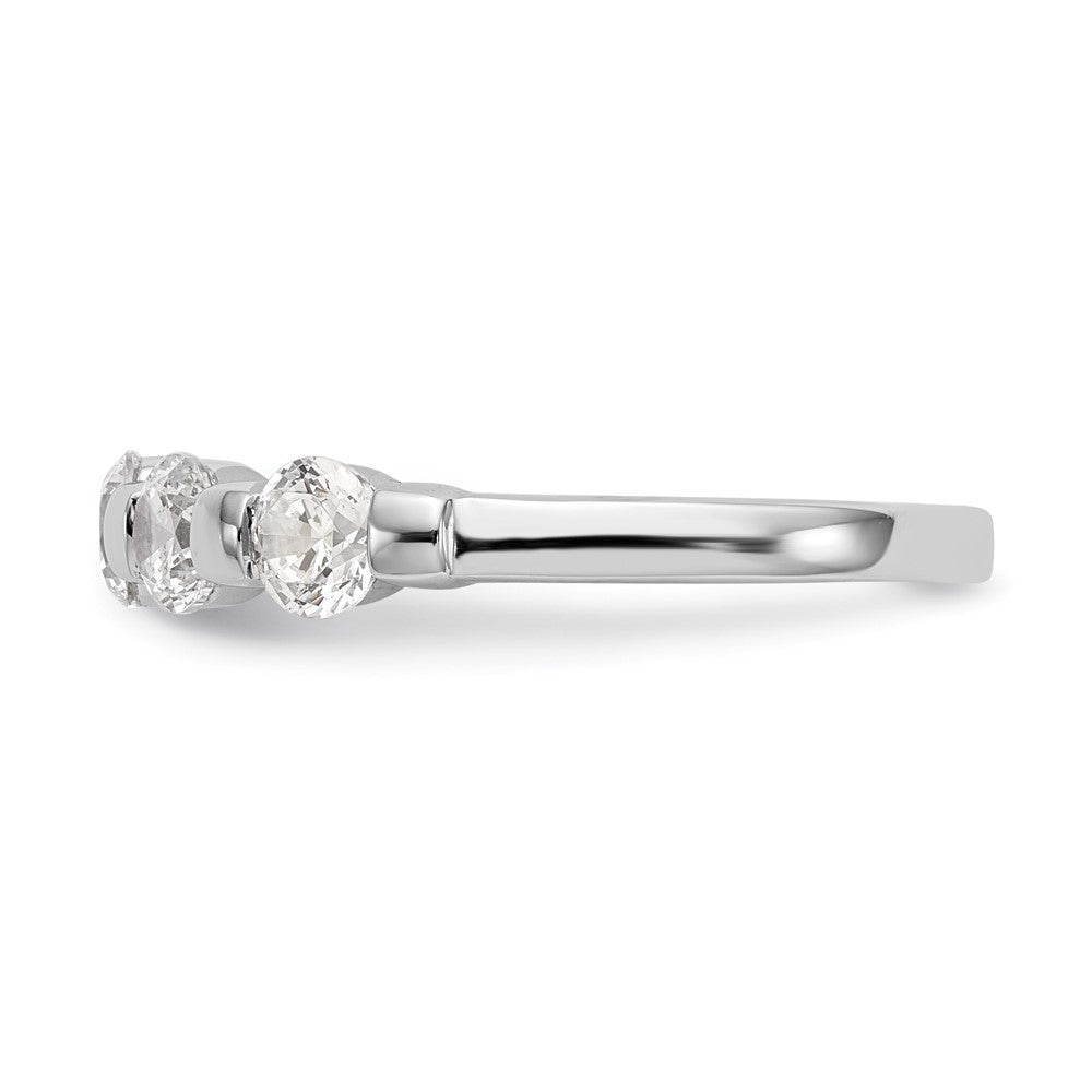14K White Gold 5-Stone Channel-set 1 carat Complete Round Diamond Band