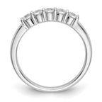 14K White Gold 5-Stone Shared Prong 1/3 carat Complete Round Diamond Band
