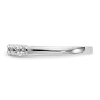 14K White Gold 5-Stone Shared Prong 1/3 carat Complete Round Diamond Band