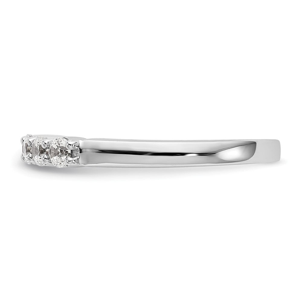 True Origin 14K White Gold 1/3 carat Lab Grown Diamond VS+ F+ Complete Round Five Stone Ring