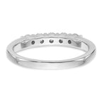 14K White Gold 5-Stone Shared Prong 1/3 carat Complete Round Diamond Band