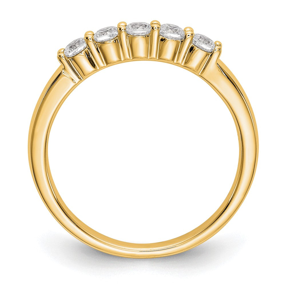 14K Yellow Gold 5-Stone Diamond Band