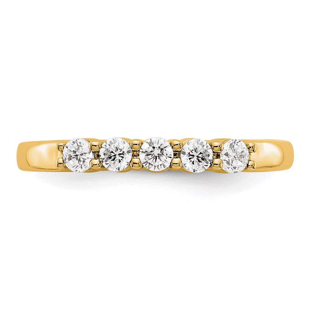 14K Yellow Gold 5-Stone Diamond Band