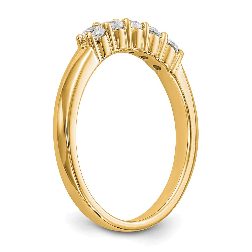 14K Yellow Gold 5-Stone Diamond Band
