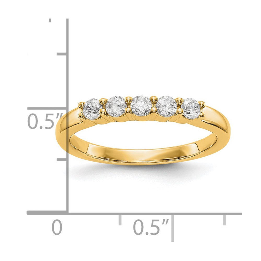 14K Yellow Gold 5-Stone Diamond Band