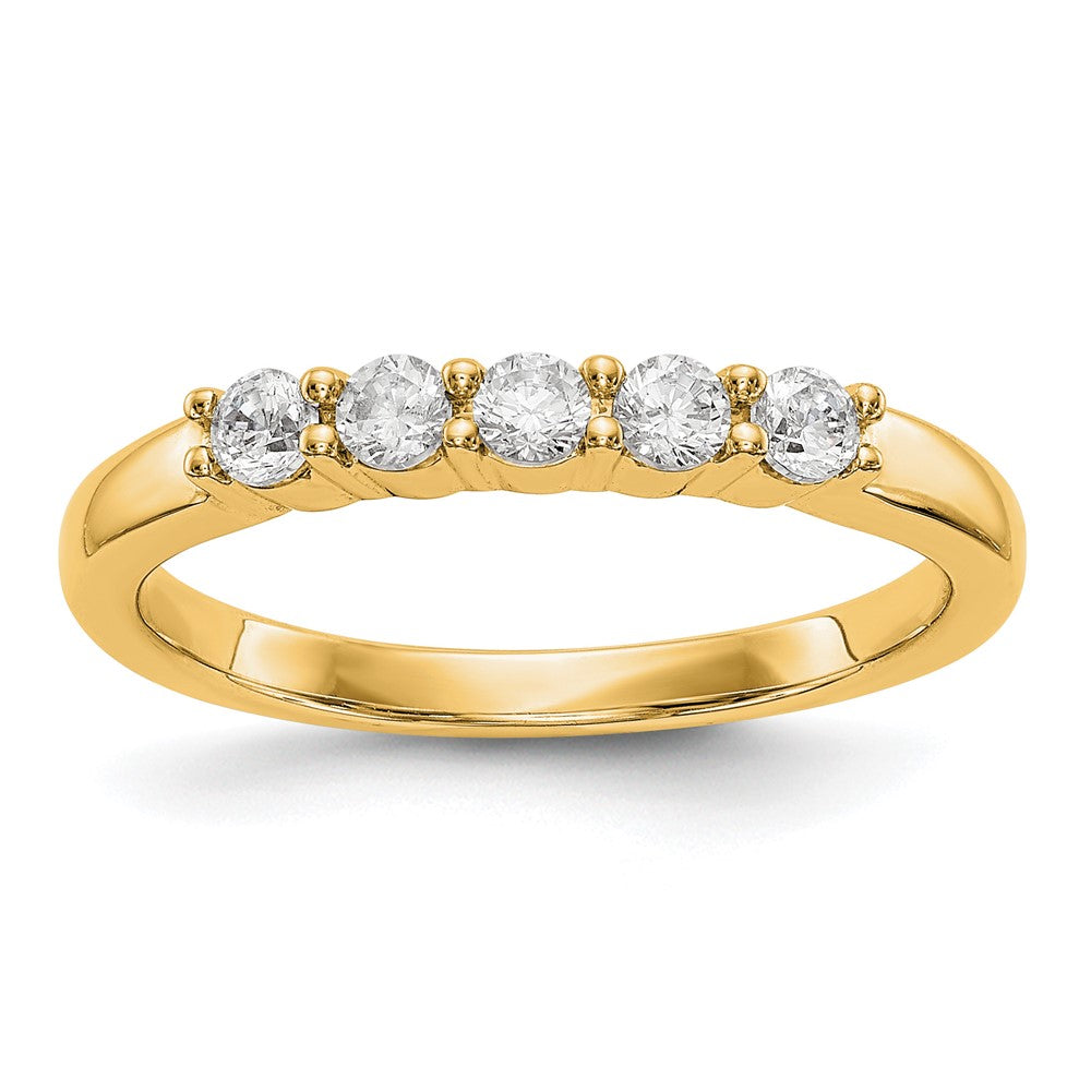 14K Yellow Gold 5-Stone Diamond Band