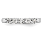 True Origin 14K White Gold 1/2 carat Lab Grown Diamond VS+ F+ Complete Round Five Stone Ring