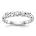 True Origin 14K White Gold 1/2 carat Lab Grown Diamond VS+ F+ Complete Round Five Stone Ring