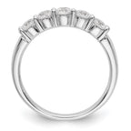 True Origin 14K White Gold 5/8 carat Lab Grown Diamond VS+ F+ Complete Round Five Stone Ring