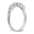 14K White Gold 5-Stone Shared Prong 5/8 carat Complete Round Diamond Band
