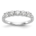 True Origin 14K White Gold 5/8 carat Lab Grown Diamond VS+ F+ Complete Round Five Stone Ring