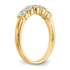 True Origin 14K Yellow Gold 5/8 carat Lab Grown Diamond VS+ F+ Complete Round Five Stone Ring