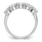 14K White Gold 5-Stone Shared Prong 1.65 carat Complete Round Diamond Band