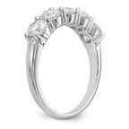 14K White Gold 5-Stone Shared Prong 1.65 carat Complete Round Diamond Band