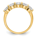 True Origin 14K Yellow Gold 1 7/8 carat Lab Grown Diamond VS+ F+ Complete Round Five Stone Ring