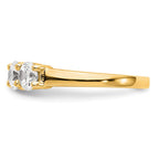 True Origin 14K Yellow Gold 1 7/8 carat Lab Grown Diamond VS+ F+ Complete Round Five Stone Ring