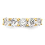 True Origin 14K Yellow Gold 1 7/8 carat Lab Grown Diamond VS+ F+ Complete Round Five Stone Ring