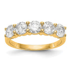 True Origin 14K Yellow Gold 1 7/8 carat Lab Grown Diamond VS+ F+ Complete Round Five Stone Ring