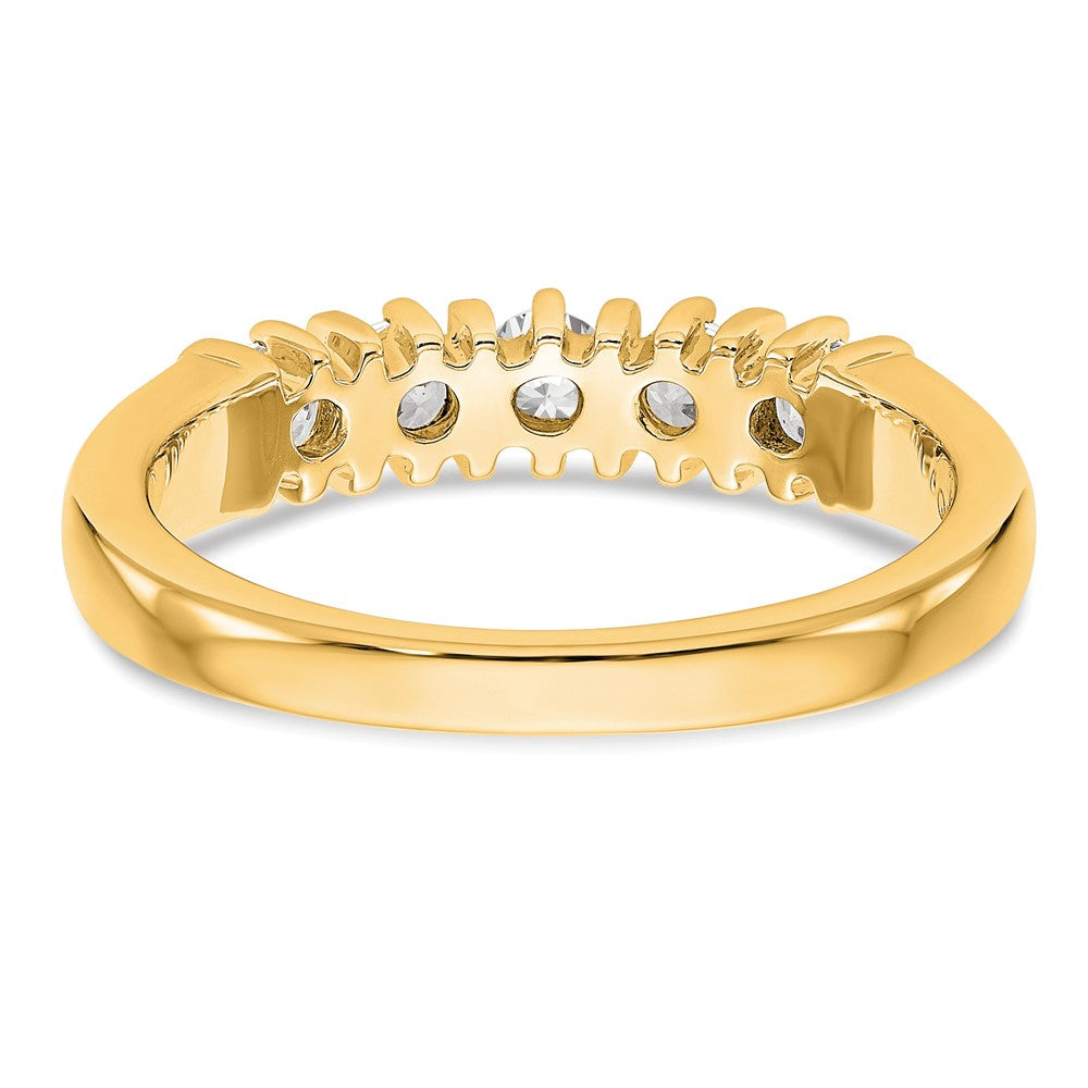 14K Yellow Gold 5-Stone Diamond Band