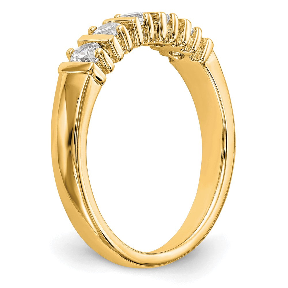 14K Yellow Gold 5-Stone Diamond Band