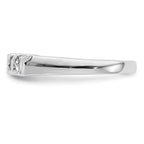 14K White Gold 5-Stone Prong-set 1/4 carat Complete Round Diamond Band
