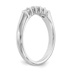 14K White Gold 5-Stone Prong-set 1/4 carat Complete Round Diamond Band