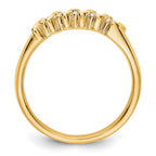 14K Yellow Gold 5-Stone Prong-set 1/4 carat Complete Round Diamond Band