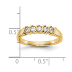 14K Yellow Gold 5-Stone Diamond Band