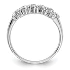 14K White Gold 5-Stone Prong-set 1/2 carat Complete Round Diamond Band