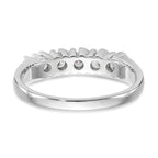 14K White Gold 5-Stone Prong-set 1/2 carat Complete Round Diamond Band