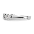 14K White Gold 5-Stone Prong-set 3/4 carat Complete Round Diamond Band
