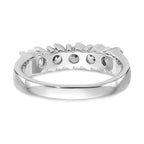 14K White Gold 5-Stone Prong-set 3/4 carat Complete Round Diamond Band
