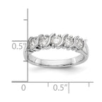 14K White Gold 5-Stone Prong-set 3/4 carat Complete Round Diamond Band