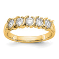 14K Yellow Gold 5-Stone Diamond Band