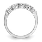 14K White Gold 5-Stone Prong-set 1 carat Complete Round Diamond Band