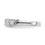 14K White Gold 5-Stone Prong-set 1 carat Complete Round Diamond Band
