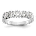 14K White Gold 5-Stone Prong-set 1 carat Complete Round Diamond Band
