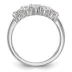 14K White Gold 5-Stone Shared Prong 3/4 carat Round Complete Diamond Band