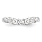 14K White Gold 5-Stone Shared Prong 3/4 carat Round Complete Diamond Band