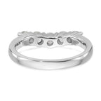 14K White Gold 5-Stone Shared Prong 3/4 carat Round Complete Diamond Band