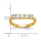 14K Yellow Gold 5-Stone Diamond Band