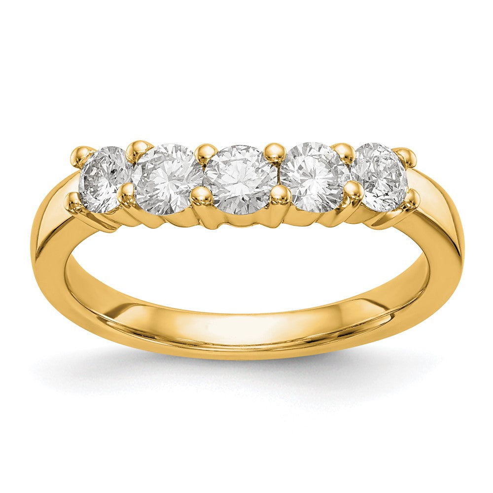 14K Yellow Gold 5-Stone Diamond Band