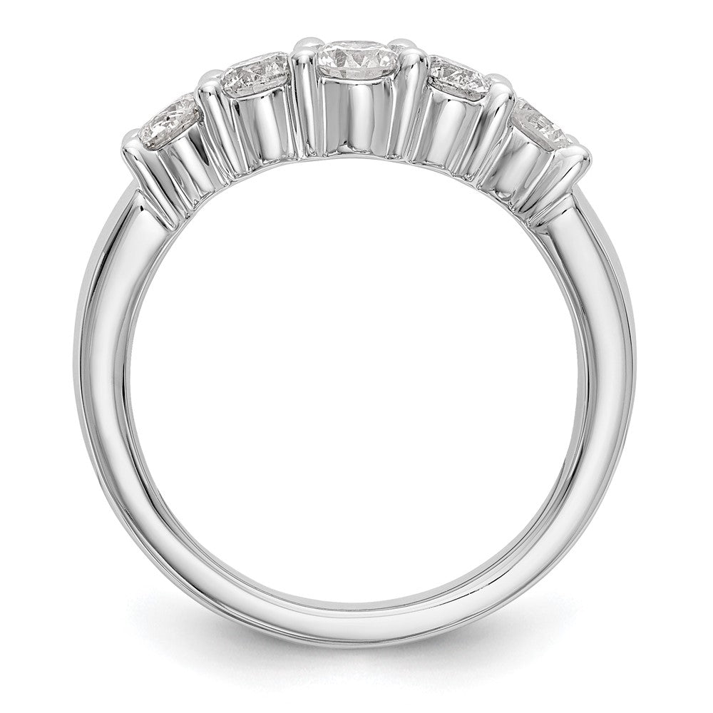 True Origin 14K White Gold 7/8 carat Lab Grown Diamond VS/SI D E F 5 Stone Band