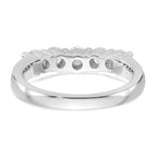 14K White Gold 5-Stone Shared Prong 7/8 carat Round Complete Diamond Band