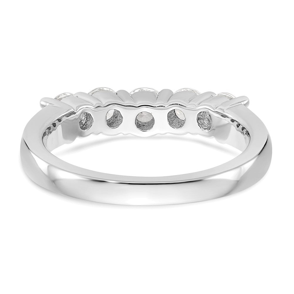 True Origin 14K White Gold 7/8 carat Lab Grown Diamond VS/SI D E F 5 Stone Band