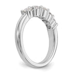 14K White Gold 5-Stone Shared Prong 7/8 carat Round Complete Diamond Band