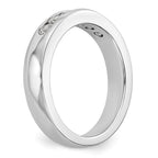 14K White Gold 6-Stone 1/2 carat VS Round Diamond Complete Channel Band