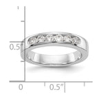14K White Gold 6-Stone 1/2 carat Round Diamond Complete Channel Band