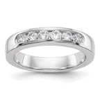 14K White Gold 6-Stone 1/2 carat Round Diamond Complete Channel Band